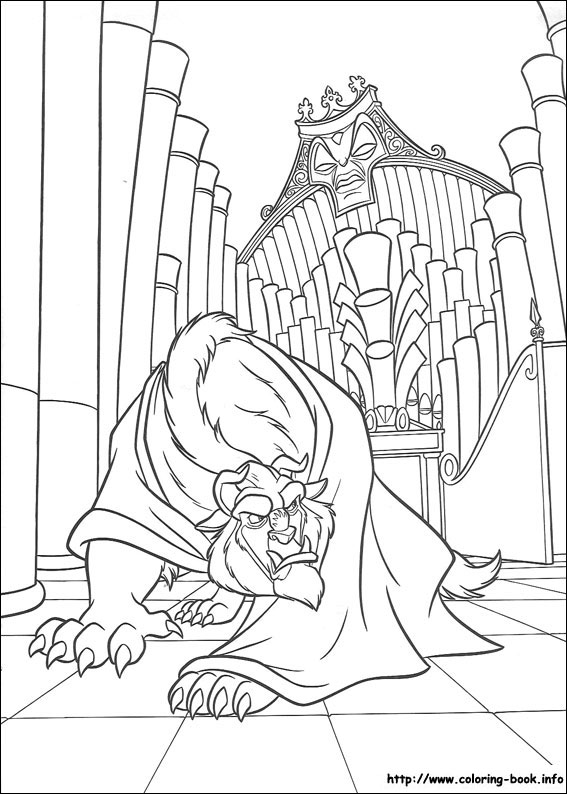 Beauty and the Beast coloring picture